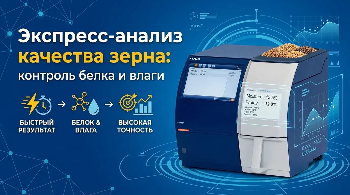 Экспресс-анализ качества зерна: контроль белка и влаги